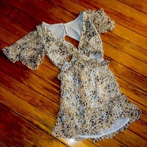NWT ruffle cut out dress